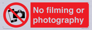 No filming or photography